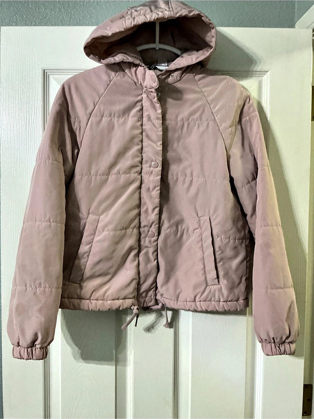 H&M Pink Hooded Puffer Jacket